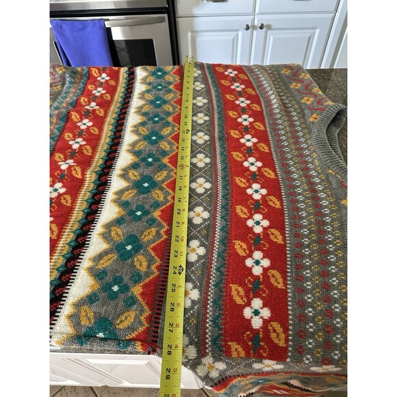 Vtg Moda International Forelli Sweatshirt Women 3X red floral Crewneck - Picture 5 of 7